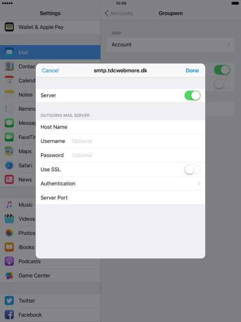 Press Authentication.