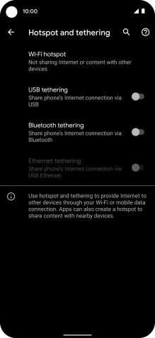 Press Wi-Fi hotspot.