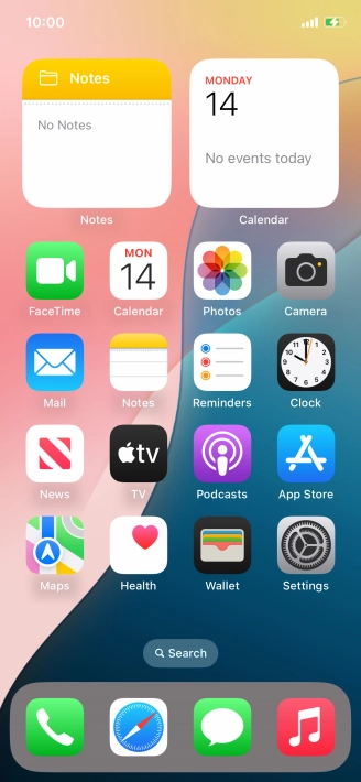 When the battery charging icon is displayed, the battery is charging.