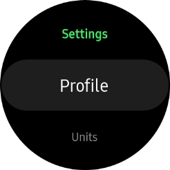 Press Profile and follow the instructions on the screen to create a profile.