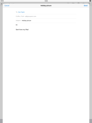 Press and hold the text input field until a pop-up menu is displayed.