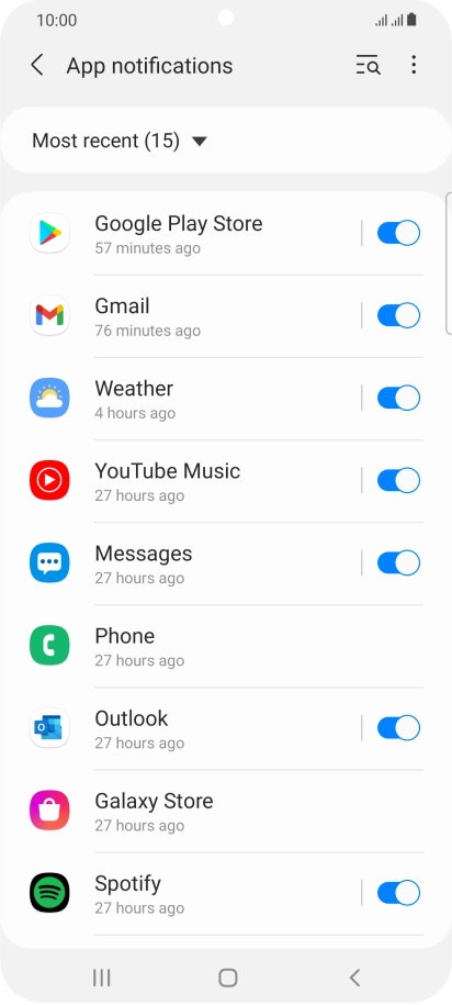 Press the drop down list.