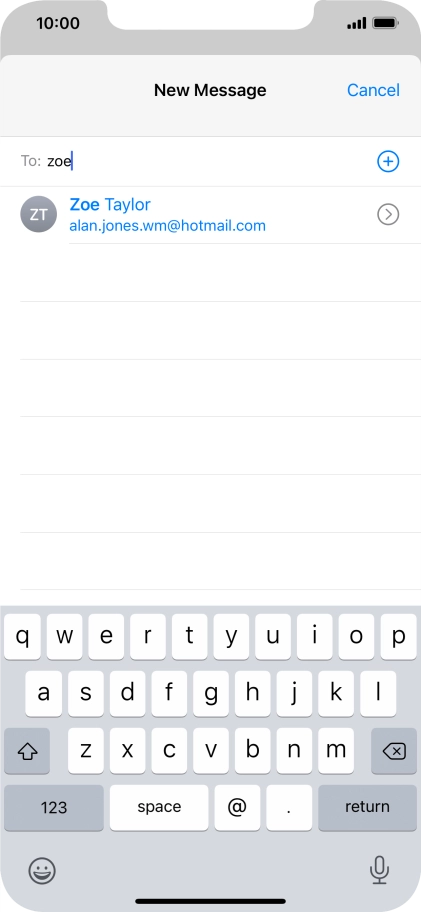 Press the required contact.