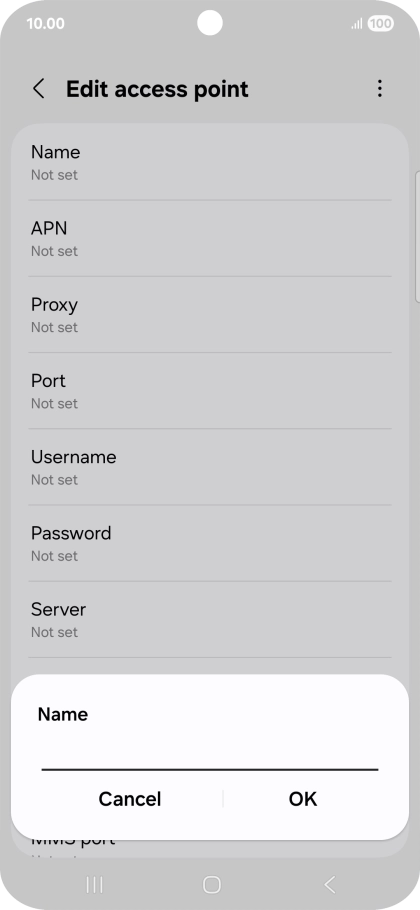 Key in Vodafone MMS and press OK.