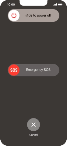 Press and drag the power off icon right.