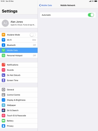 Press the indicator next to 