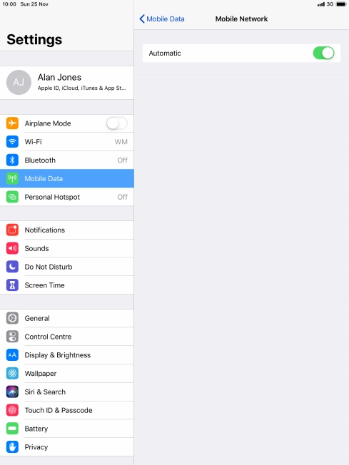 Press the indicator next to 