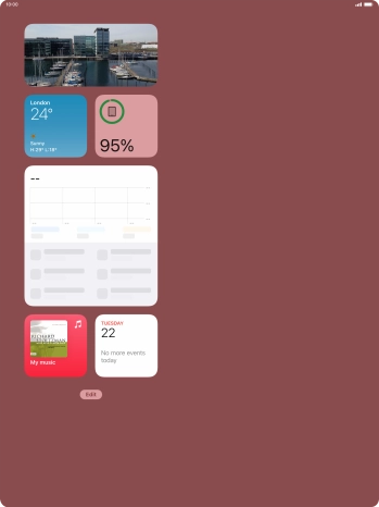 Press the required widget and drag it on top of another widget.