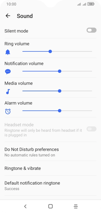 Press Ringtone and vibrate.