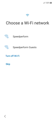Press the required Wi-Fi network.