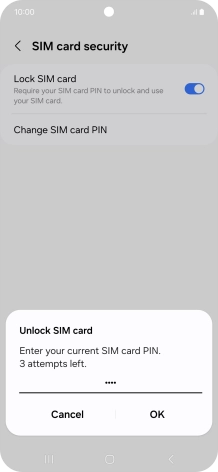 Key in your PIN and press OK.