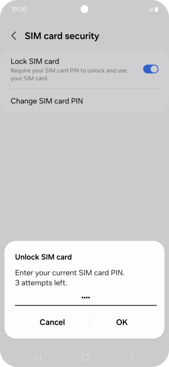 Key in your PIN and press OK.