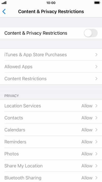 Press the indicator next to 