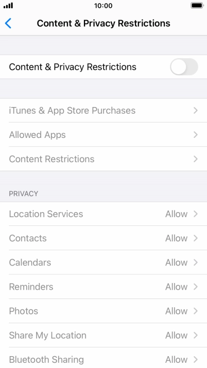 Press the indicator next to 