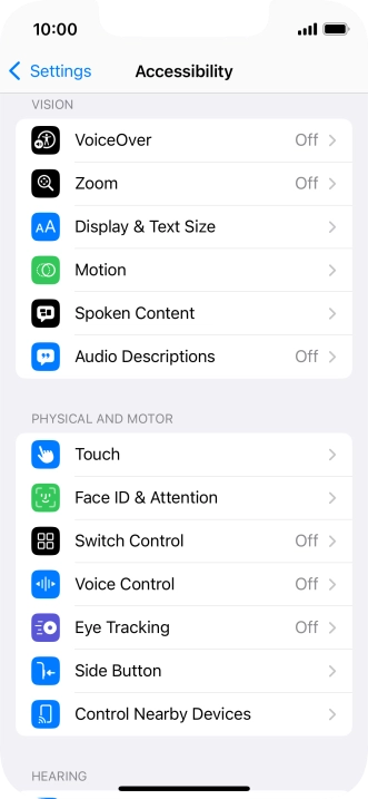 Press the required category below 