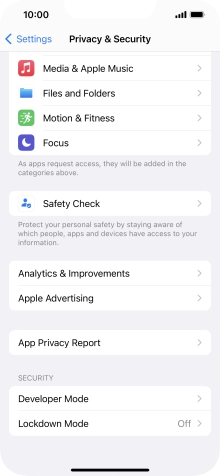 Press App Privacy Report.