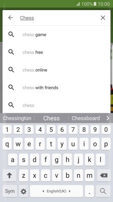 Key in the name or subject of the required app and press the search icon.