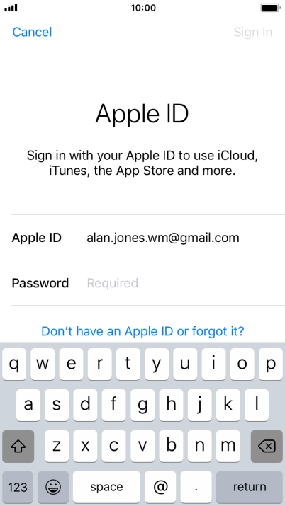 Press the field next to 