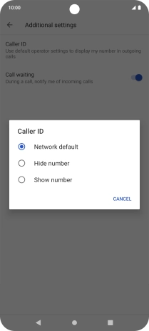 Press Show number to turn on caller identification.