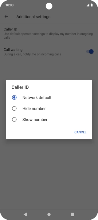 Press Show number to turn on caller identification.