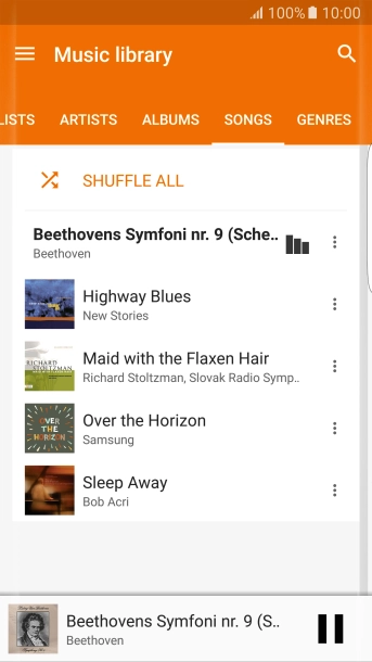 Press the album cover.