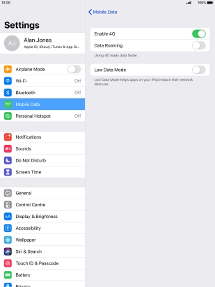 Press the indicator next to 