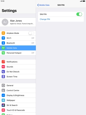 Press the indicator next to 