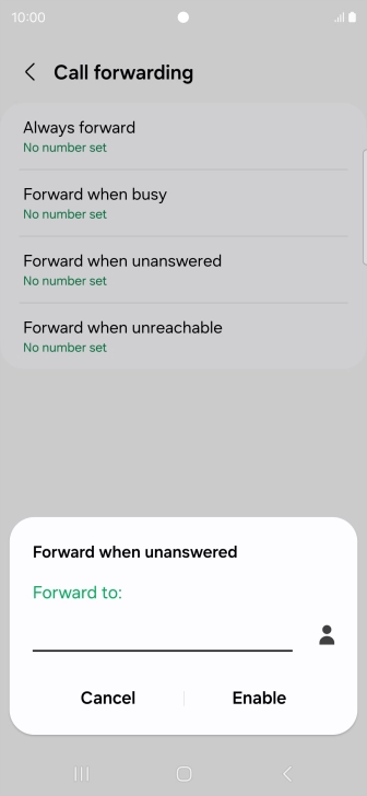 Key in +61414121121 and press Enable.
