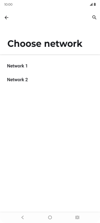 Press the required network.