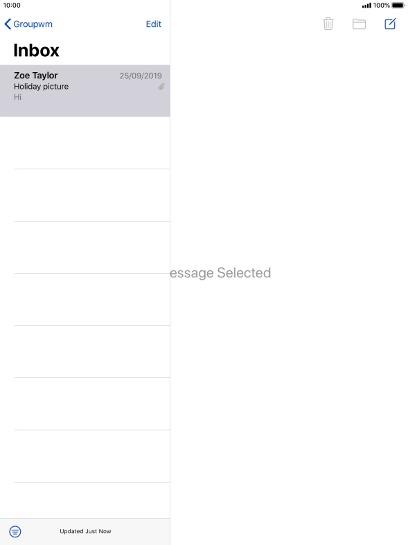Press the new email message icon.