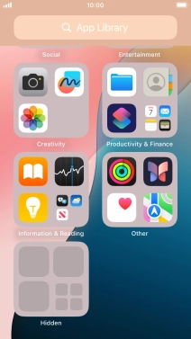 The app is now placed in the Hidden folder in the App Library.