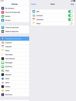 If this screen is displayed, you email account has been recognised and set up automatically. Follow the instructions on the screen to key in more information and finish setting up your tablet.