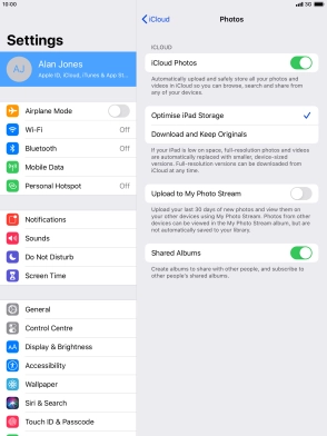 Press the indicator next to 