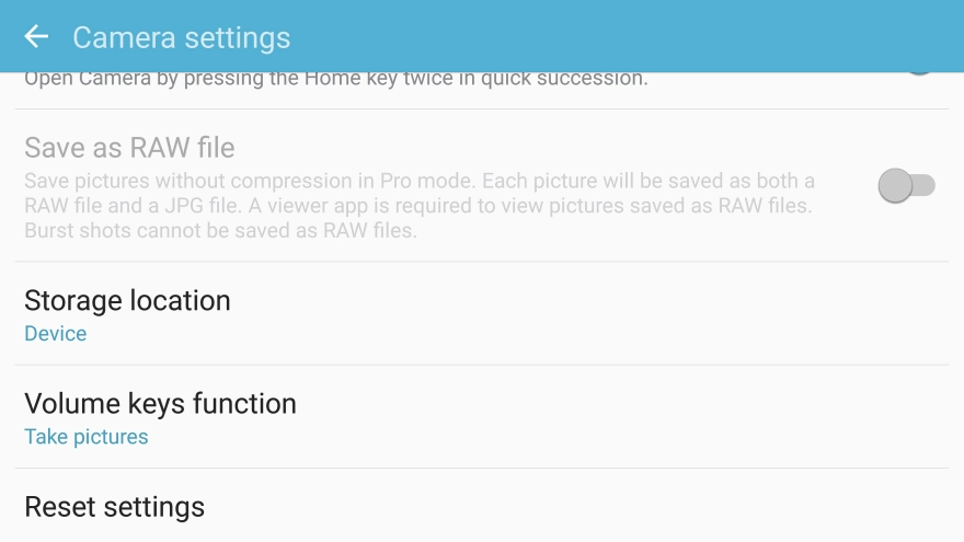 Press Storage location.