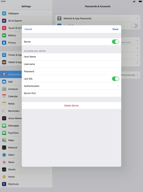 Press the indicator next to 