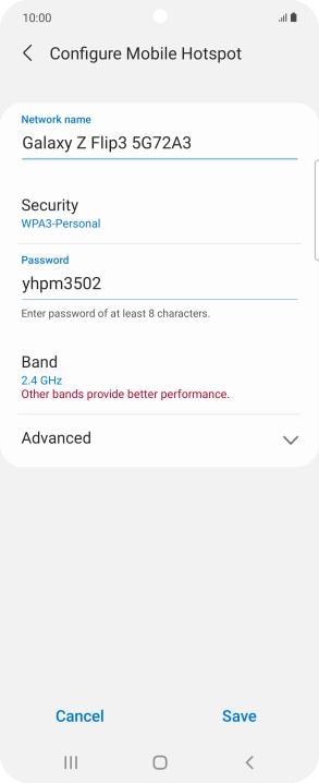 Press the field below 
