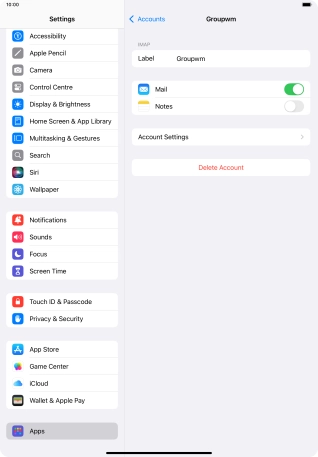 Press Account Settings.