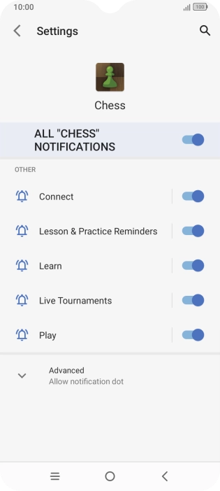 Press the upper indicator to turn the function on or off.