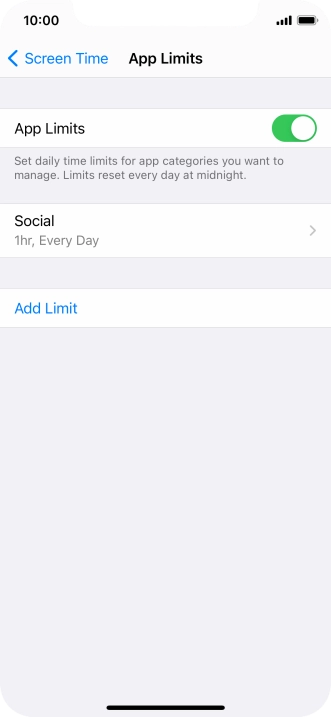 Press the required category.