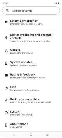 Press System updates.