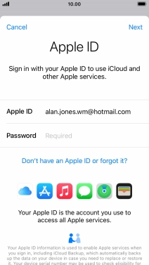 Press the field next to 