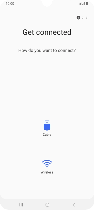 Press the required transfer type and follow the instructions on the screen to transfer content.