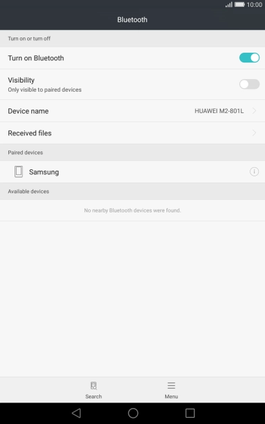 Press the Home key to return to the home screen.