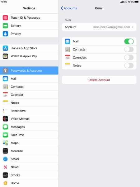 Press the indicator next to 