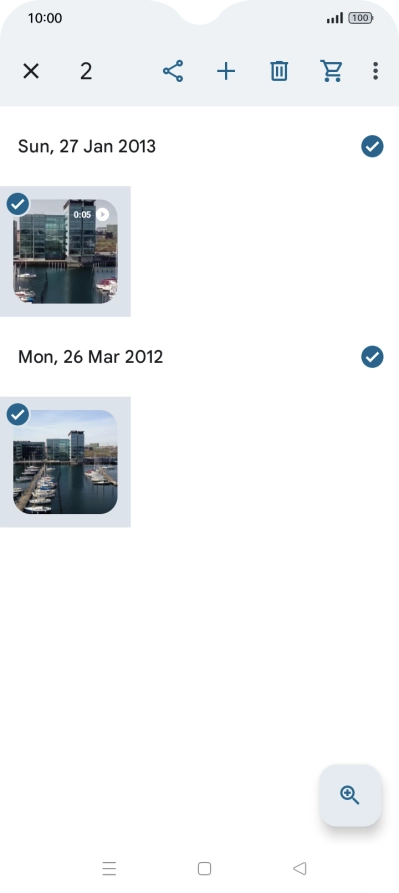 Press the share icon.