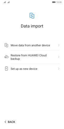 You can transfer the contents of another phone to your phone when it's activated for the first time and after a factory reset. When this screen is displayed, your phone is ready to transfer contents from another phone.