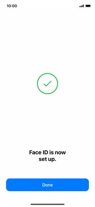 Press Done. If you haven't previously selected a phone lock code, key in a code of your own choice twice.