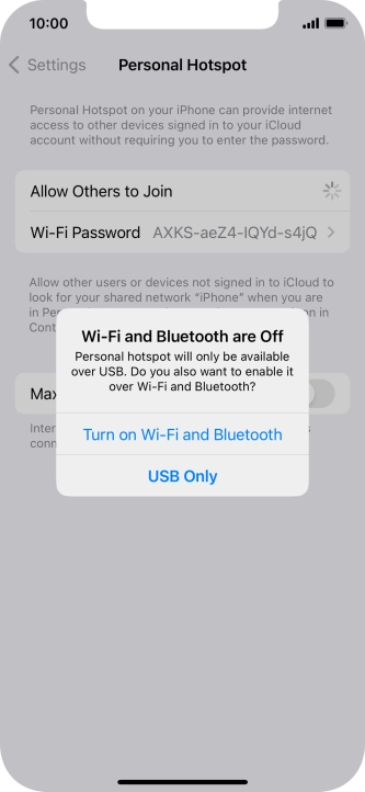 If Wi-Fi is turned off, press Turn on Wi-Fi and Bluetooth.