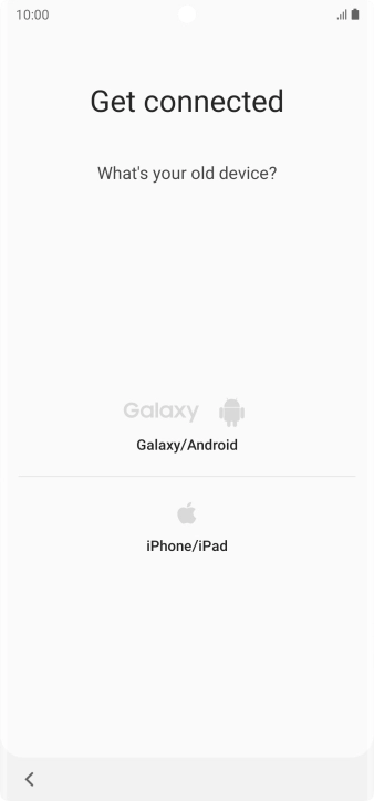 Press the required setting and follow the instructions on the screen to transfer the content from another phone.