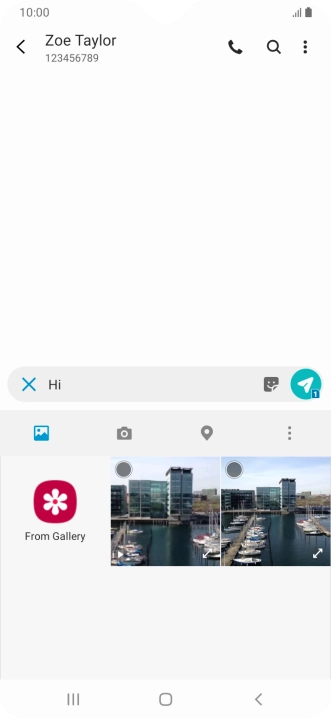 Press the picture icon.